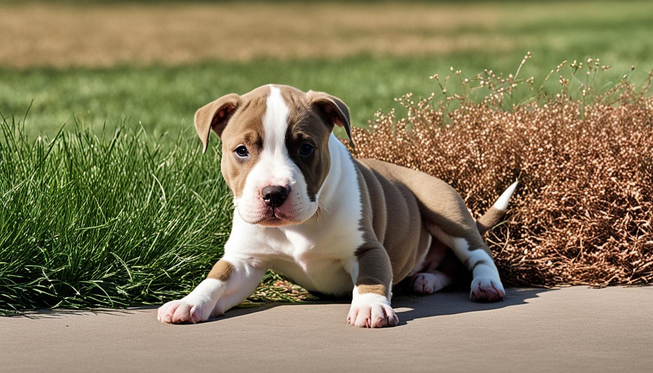 image of pitbull puppies coat color that could change or transition as they grow.