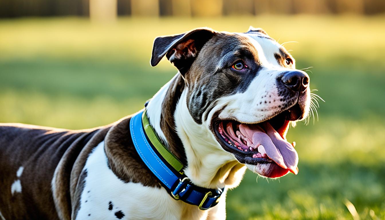 image of a pitbull showing merle gene in pitbulls; is a merle pitbull rare? 
