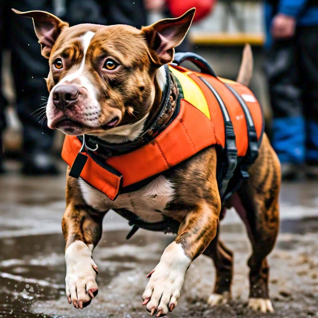 image of a pitbull as a rescue dog, do pitbulls have good sense of smell
