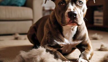 image of an american pitbull terrier shedding., do pitbulls shed