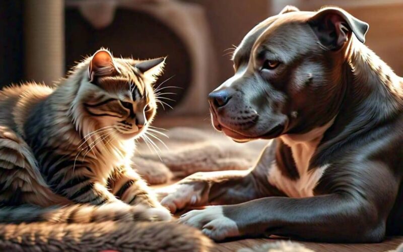 Are pitbull dogs good with cats